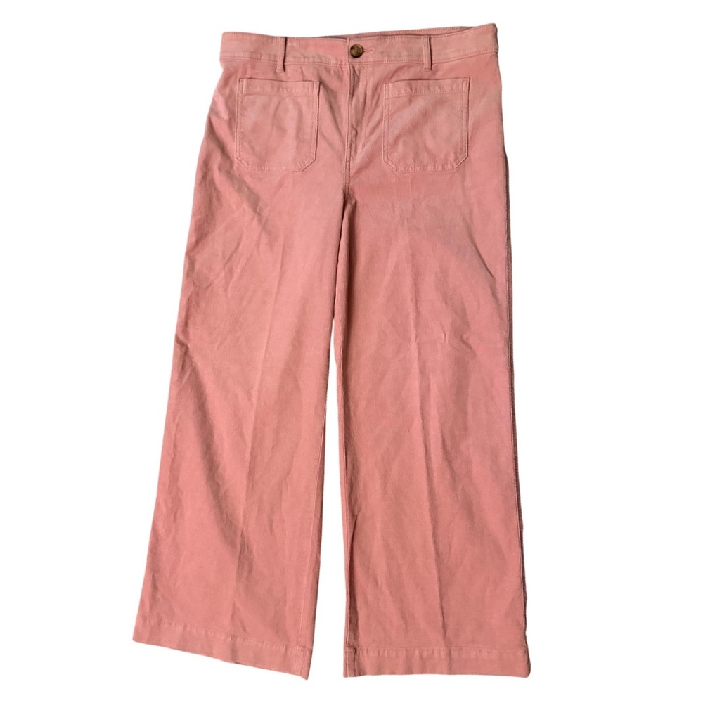LOFT Pink Wide-Leg Trousers